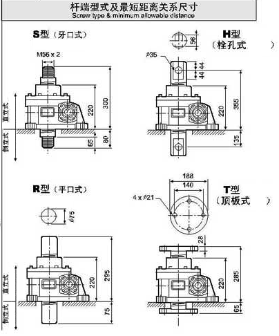 WSH系列蝸桿升降機附圖